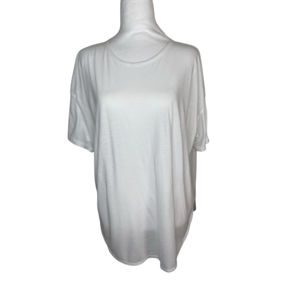 Under Armour Heat Gear White Loose Fit Short Sleeve Key Hole Back Athletic XLG